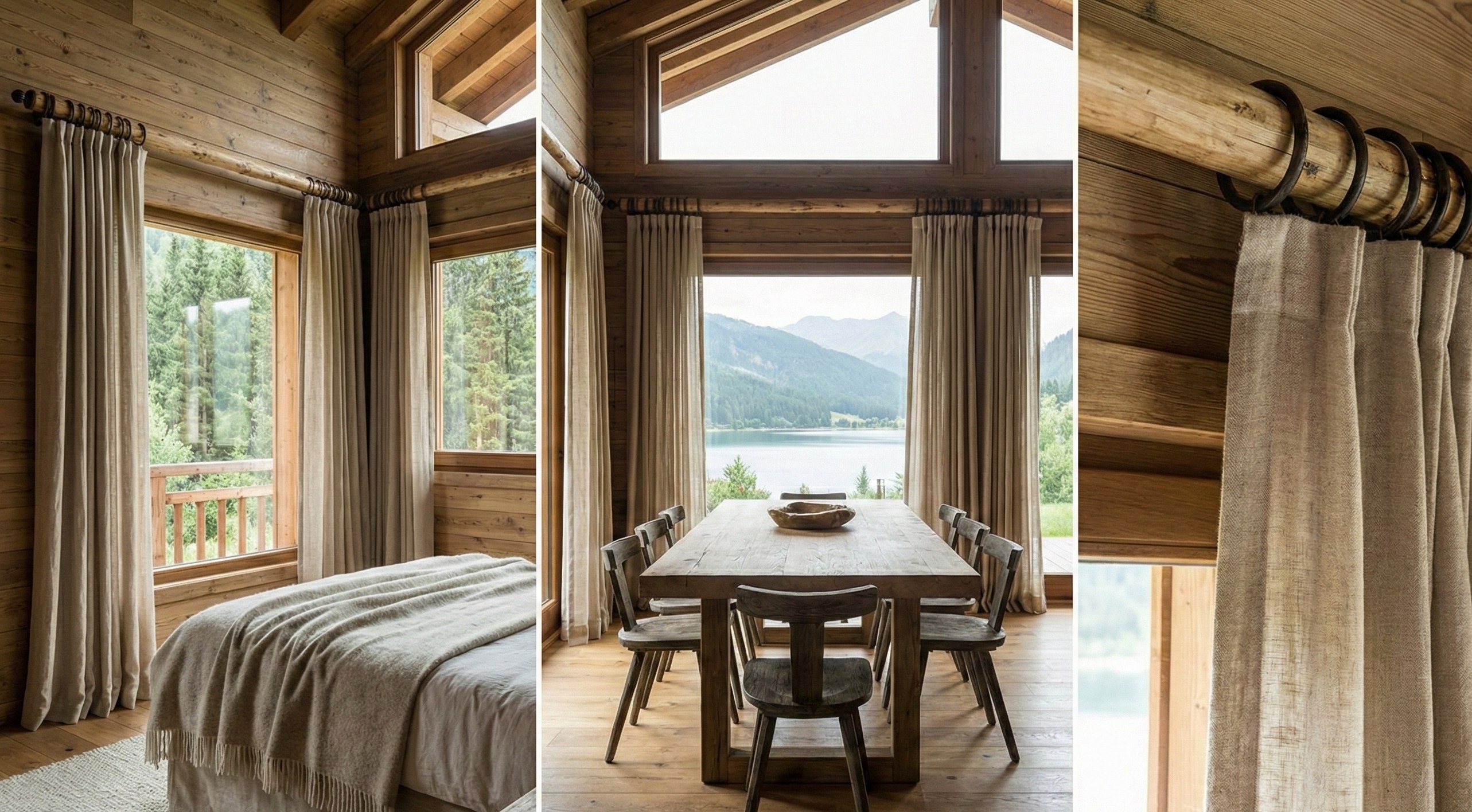 Istanbul Rustik Ev Projesi - Çatalca Perde Uygulamasi - Ev Dekorasyonu